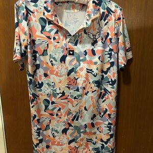 Bad Birdie Multicolor Abstract Polo golf  Shirt